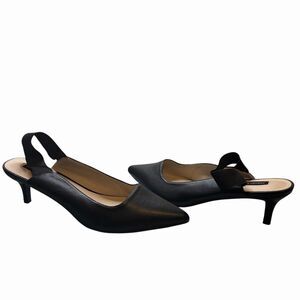 French Connection Shoes Women's 8.5 Atmosphere Slingback Pump Black Kitten Heels